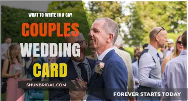 Celebrating Love: Thoughtful Messages for a Gay Couple's Wedding Card