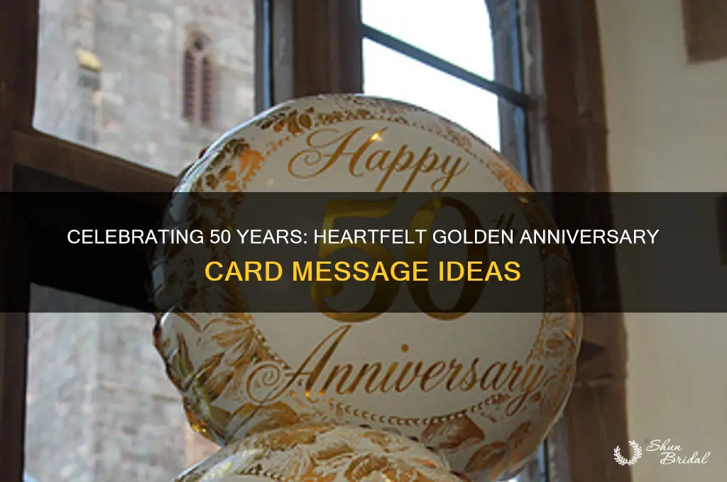 what to write in a golden wedding anniversary card