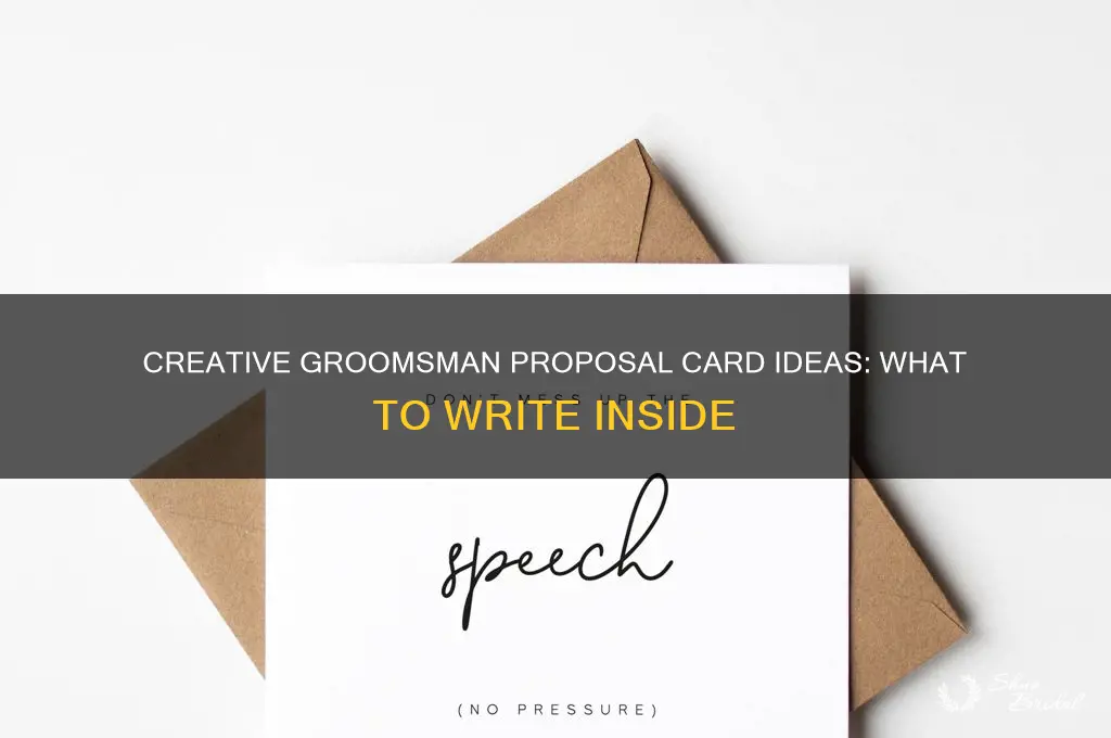 what to write in a groomsman proposal card