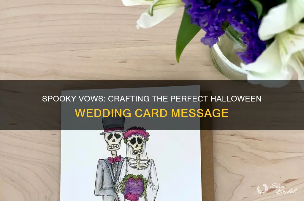 what to write in a halloween wedding card