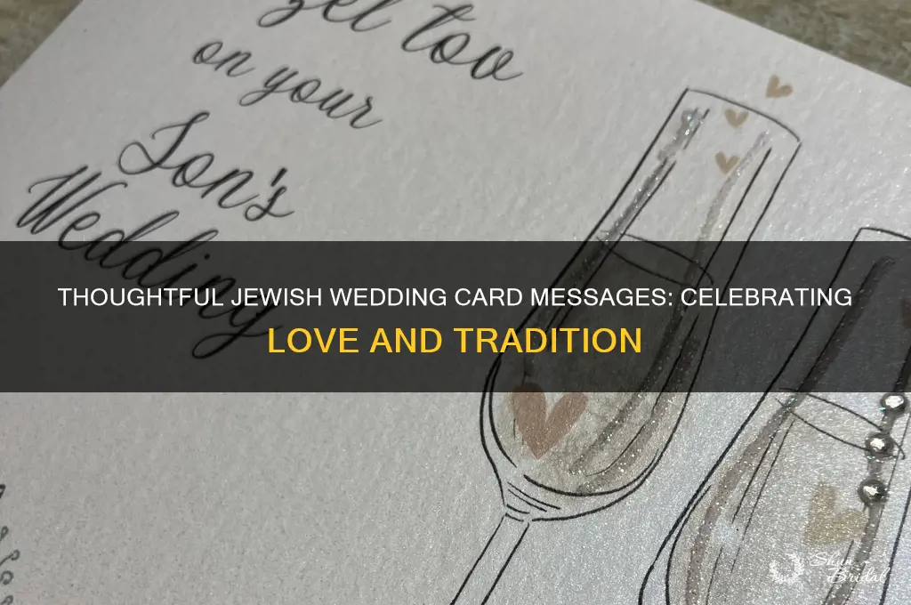 what to write in a jewish wedding card