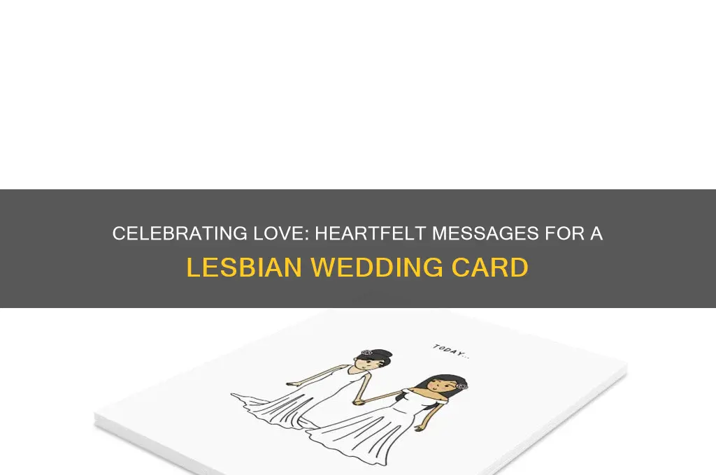what to write in a lesbian wedding card