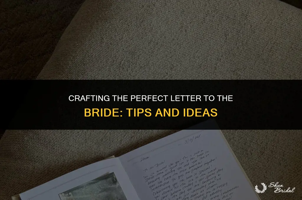 what to write in a letter to the bride