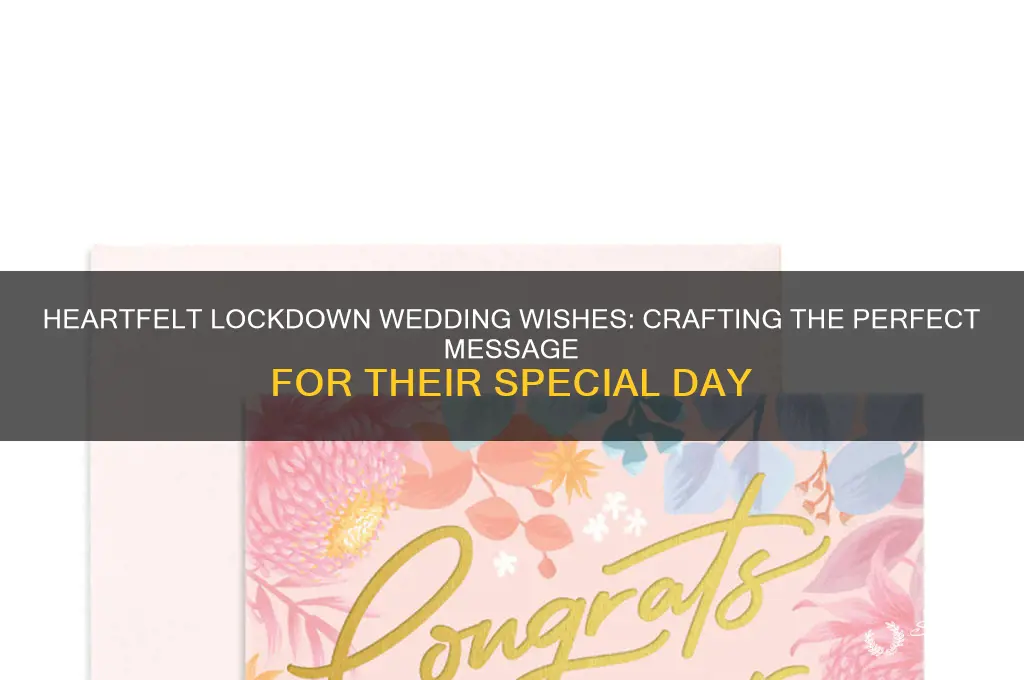 what to write in a lockdown wedding card