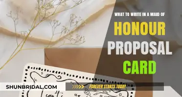 Heartfelt Words: Crafting the Perfect Maid of Honour Proposal Card