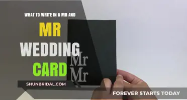 Celebrating Love: Thoughtful Messages for a Mr. and Mr. Wedding Card