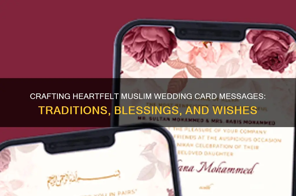 what to write in a muslim wedding card