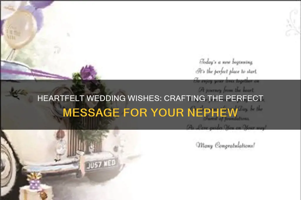 what to write in a newphews wedding card