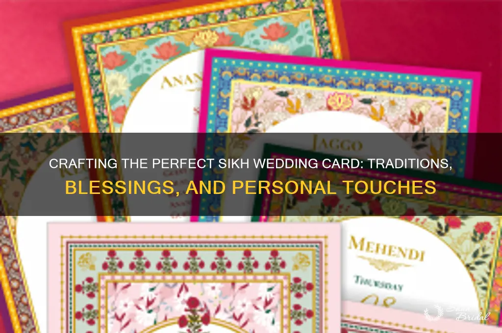 what to write in a sikh wedding card