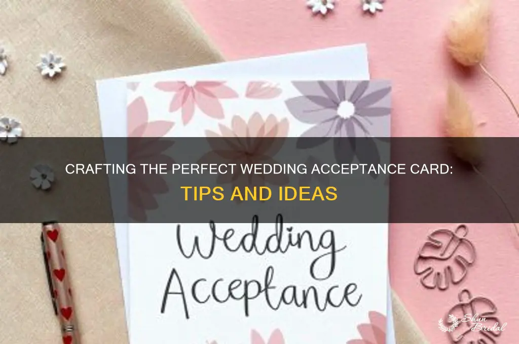 what to write in a wedding acceptance card