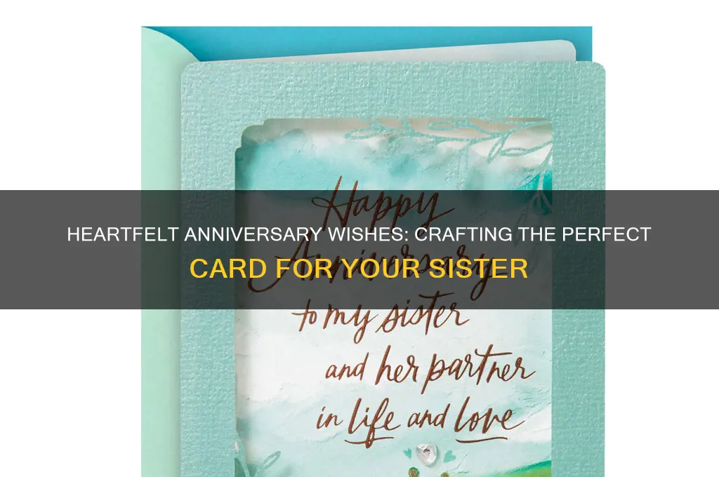 what to write in a wedding anniversary card for sister