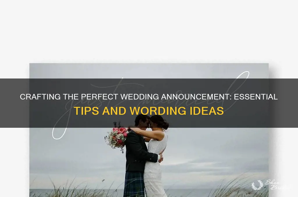 what to write in a wedding announcement card