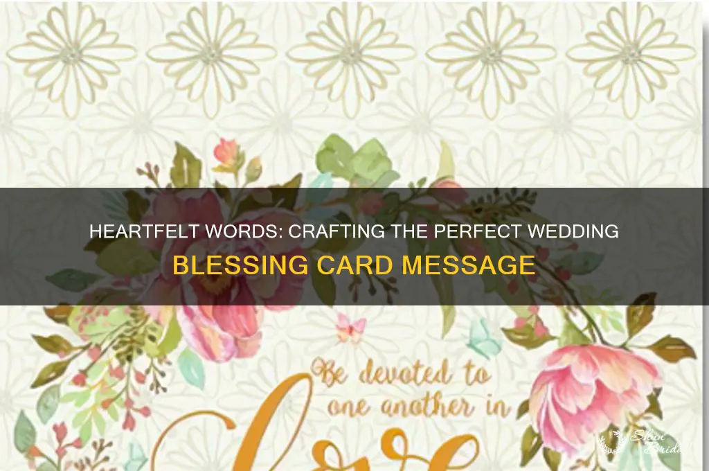 what to write in a wedding blessing card