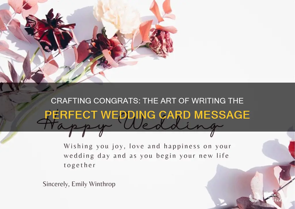 what to write in a wedding caed