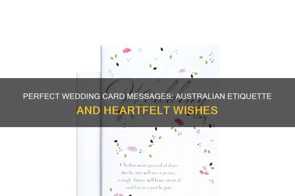 what to write in a wedding card australia