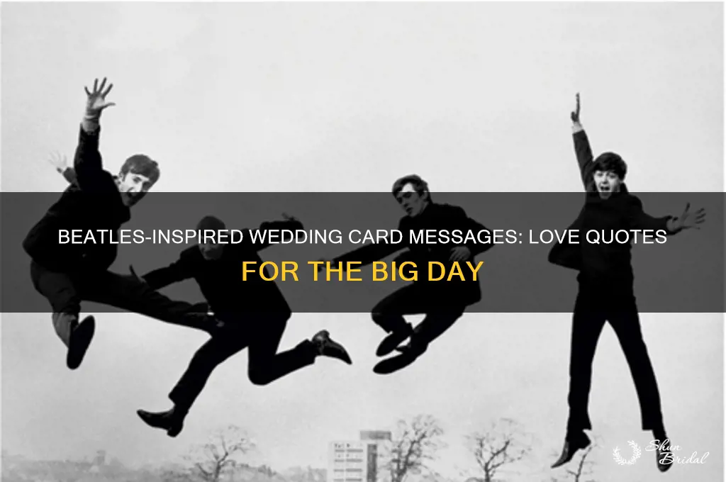 what to write in a wedding card beatles quotes