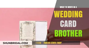 Heartfelt Wedding Card Messages for Your Brother's Special Day