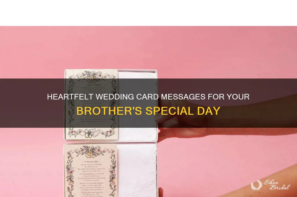 what to write in a wedding card brother