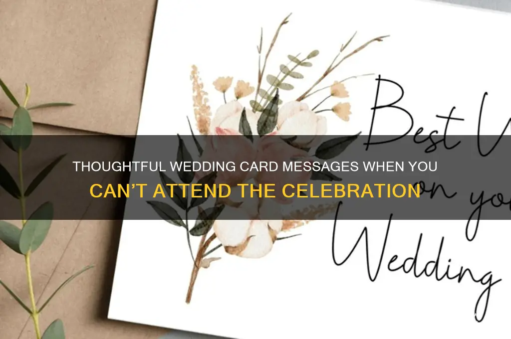 what to write in a wedding card cannot attend