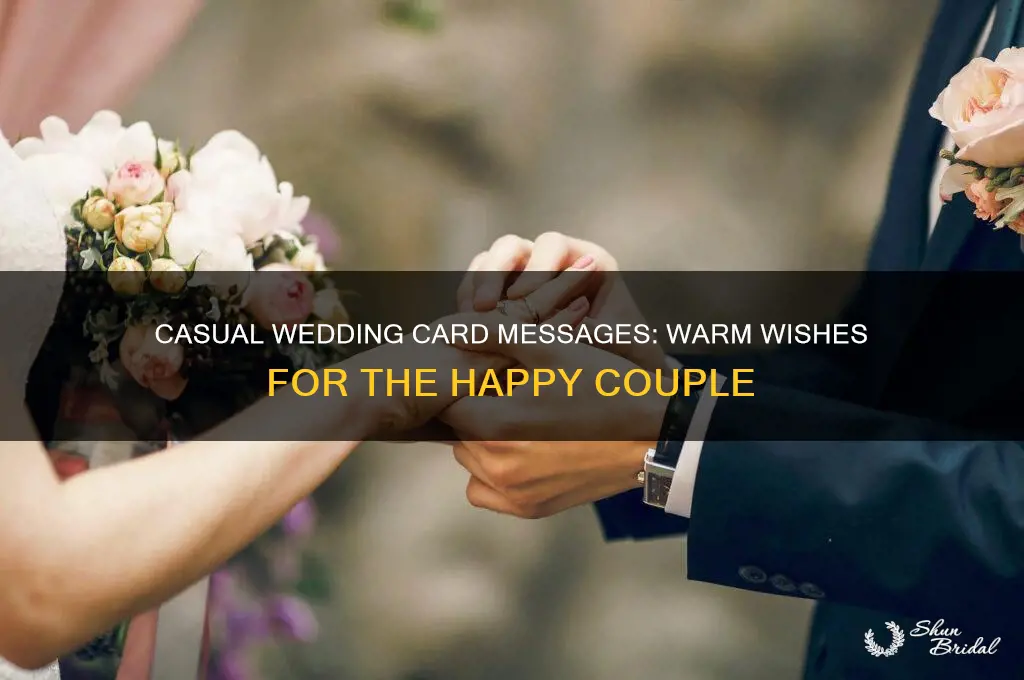 what to write in a wedding card casual