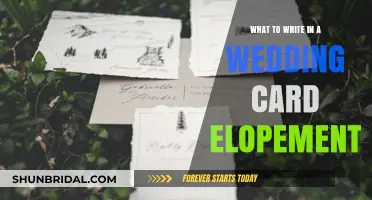 Elopement Wishes: Heartfelt Messages to Write in a Wedding Card