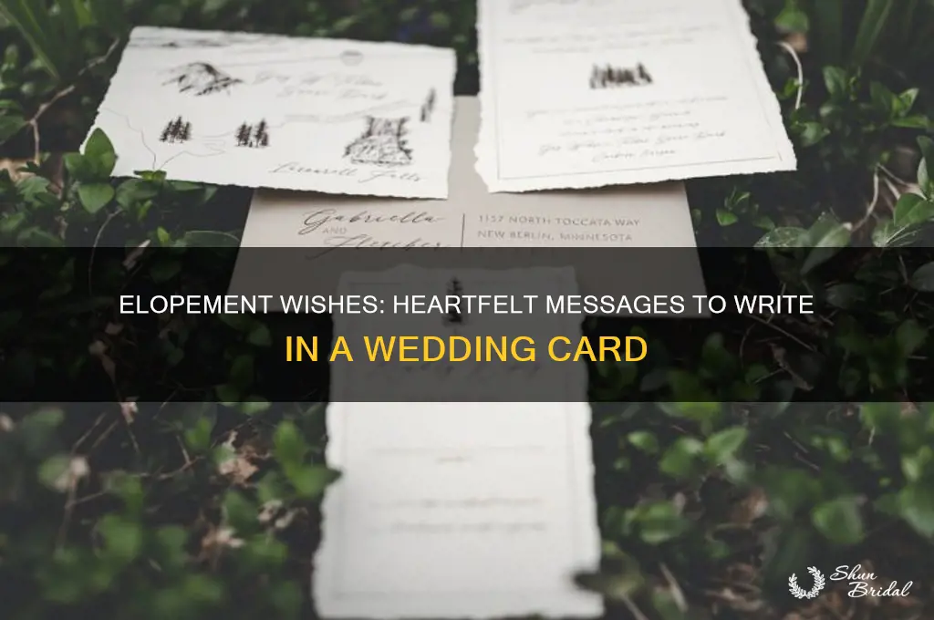 what to write in a wedding card elopement