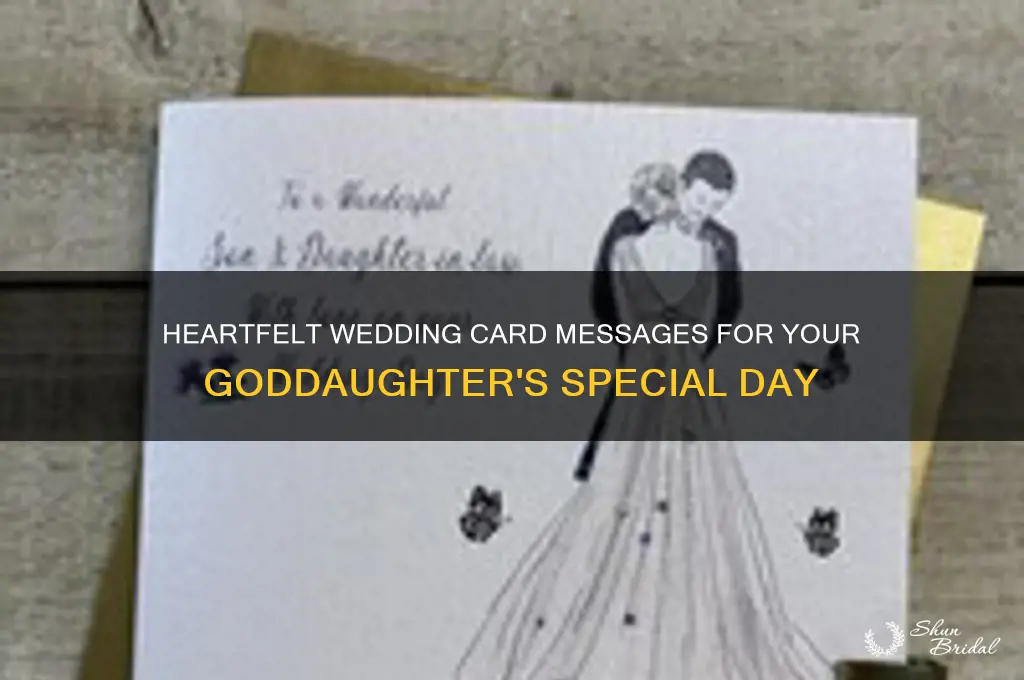 what to write in a wedding card for a goddaughter