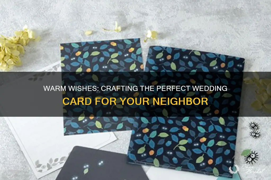 what to write in a wedding card for a neighbour