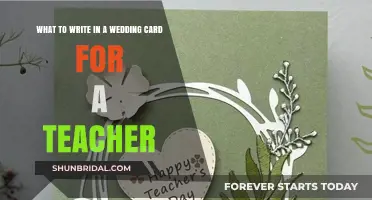 Heartfelt Wedding Card Messages for Your Beloved Teacher's Special Day