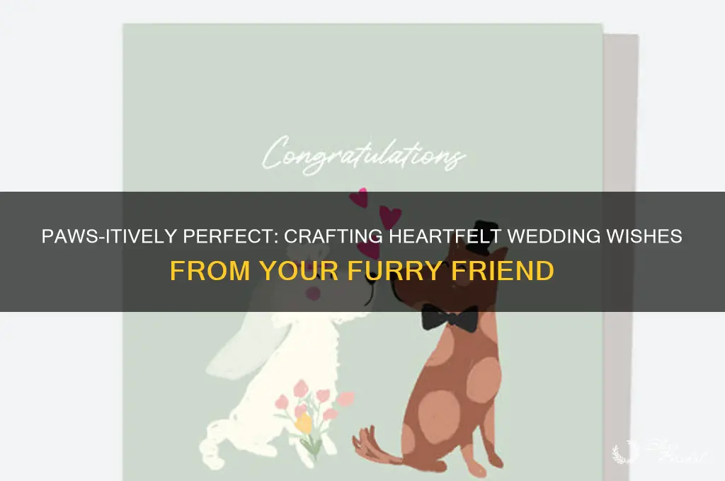 what to write in a wedding card from dog