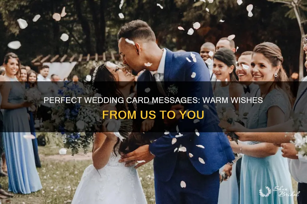 what to write in a wedding card from us