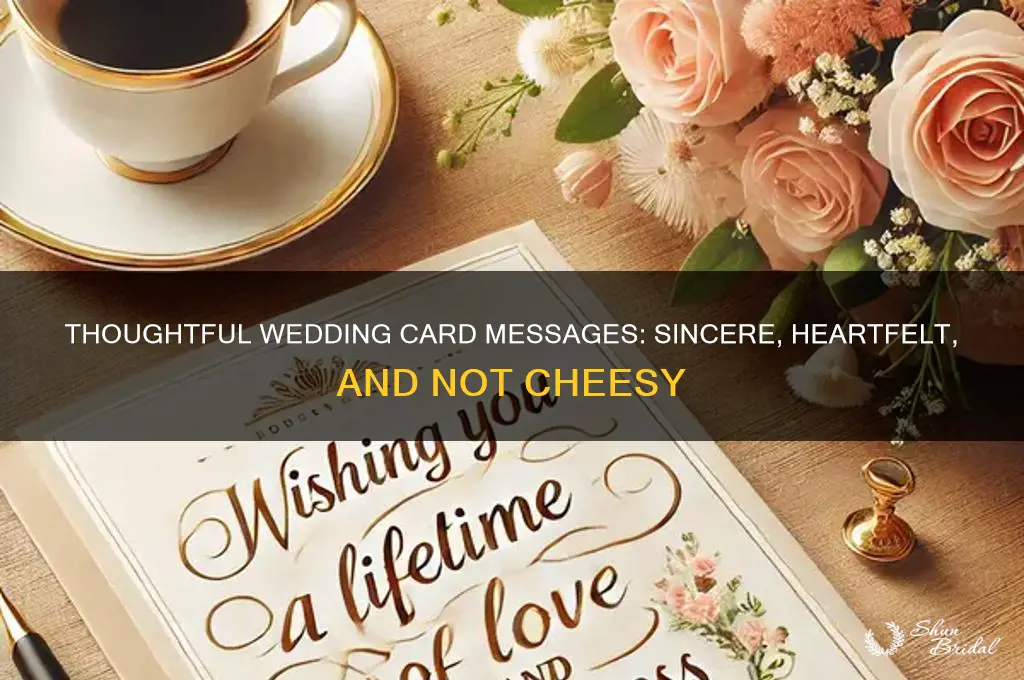 what to write in a wedding card not cheesy