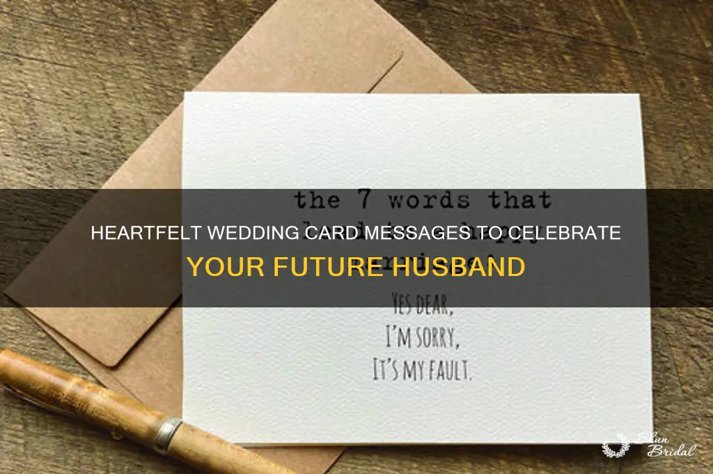 what to write in a wedding card to future husband