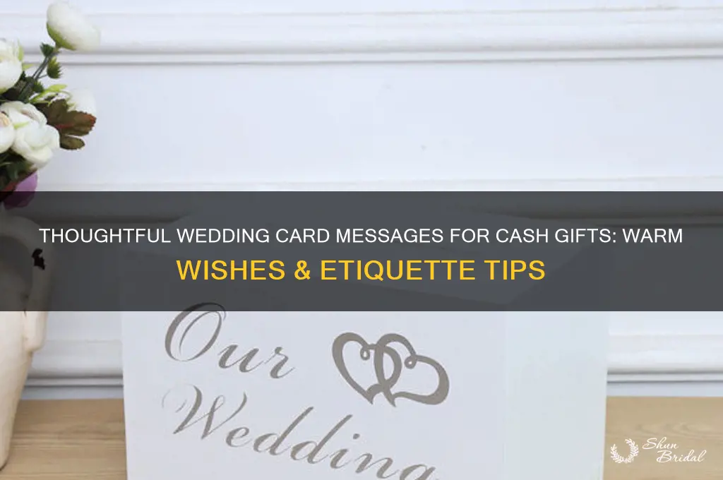 what to write in a wedding card when giving money