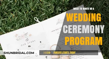 Crafting the Perfect Wedding Ceremony Program: Essential Elements to Include