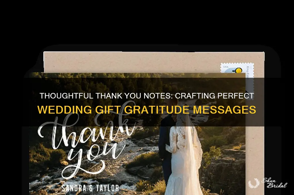 what to write in a wedding gift thank you card