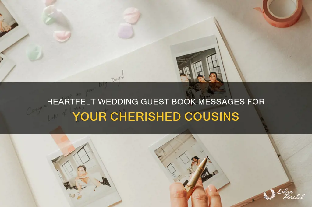 what to write in a wedding guest book for cousins