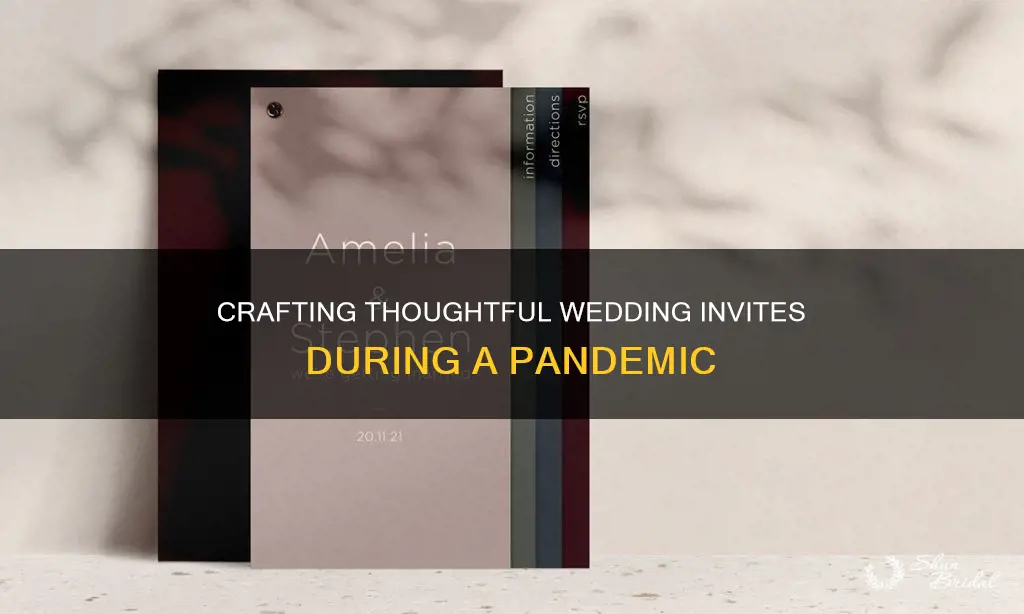 what to write in a wedding invitation during covid