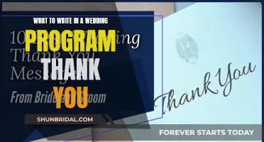 The Heartfelt Wedding Program: Crafting a Meaningful Thank You