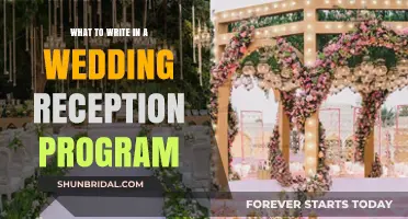 Crafting the Perfect Wedding Reception Program