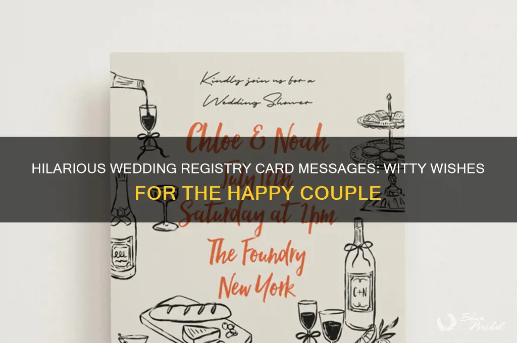 what to write in a wedding registry card funny