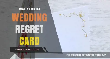Thoughtful Wedding Regret Card Messages: Expressing Your Apologies with Grace
