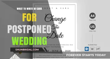 Thoughtful Messages for Postponed Wedding Cards: Expressing Love and Support