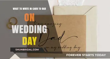 Heartfelt Words for Dad: Crafting the Perfect Wedding Day Card