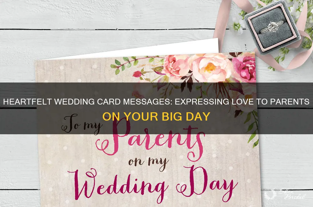 what to write in card to parents on wedding day