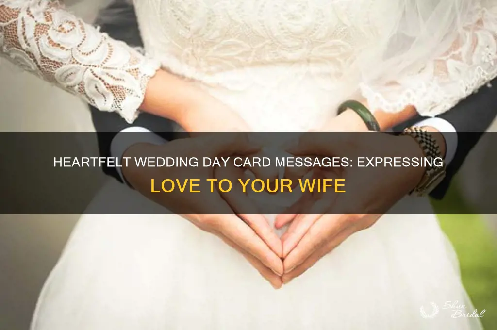 what to write in card to wife on wedding day
