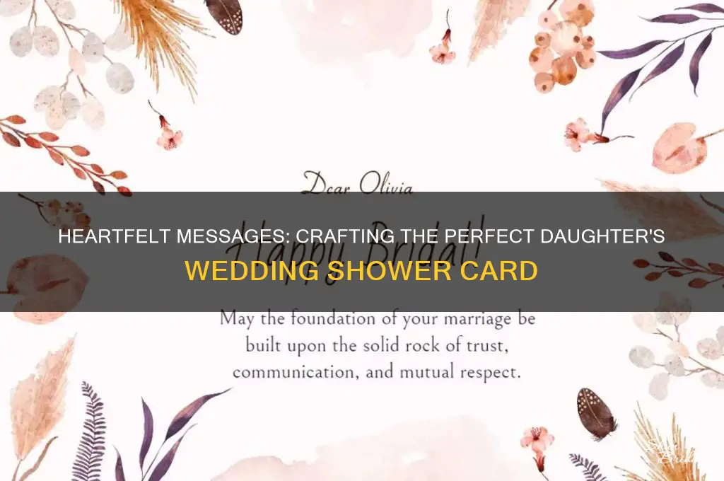 what to write in daughters wedding shower card