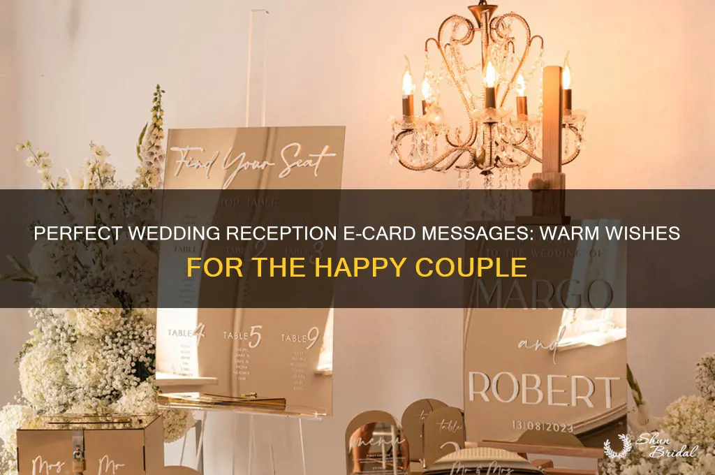 what to write in e-card for wedding reception