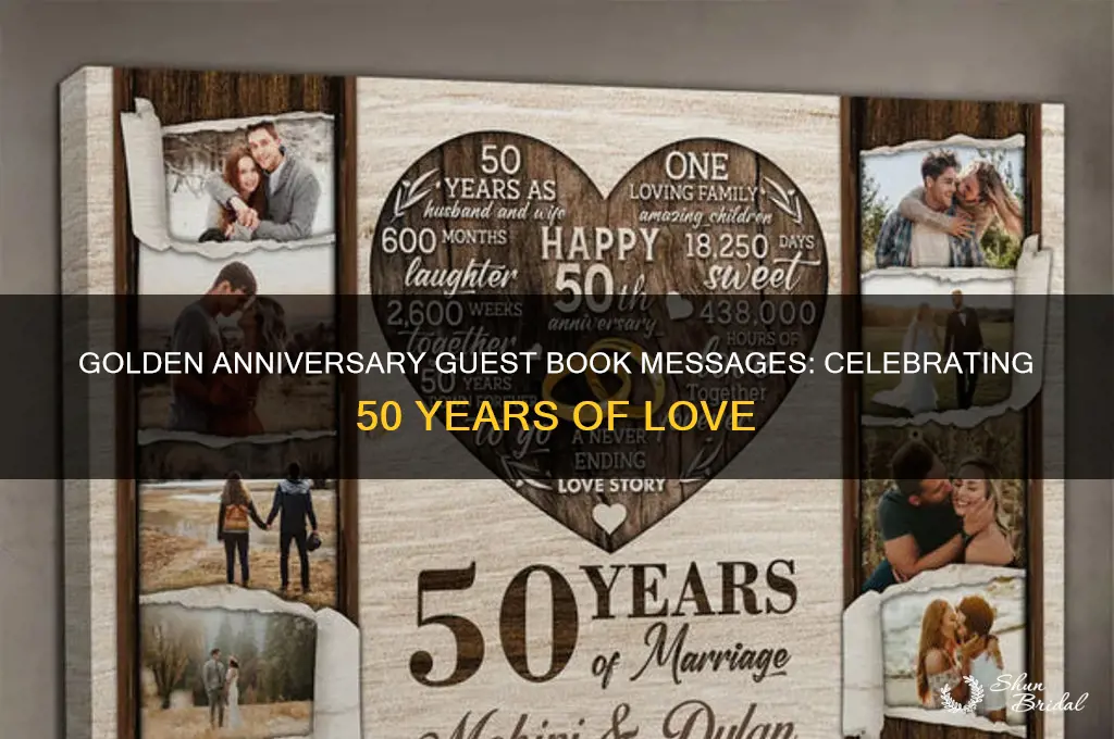 what to write in guest book for 50th wedding anniversary