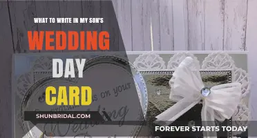 Heartfelt Words: Crafting the Perfect Wedding Card for Your Son